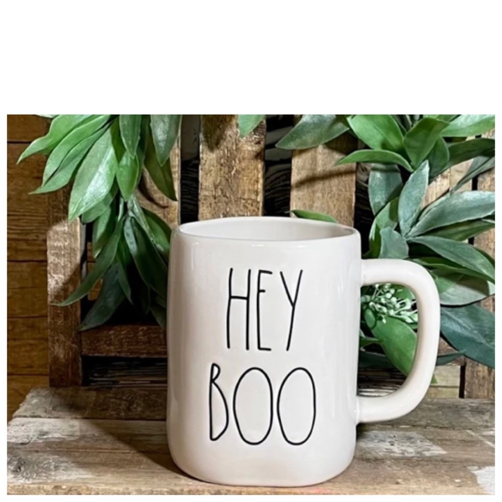 NEW Rae Dunn Hey Boo Golden Retriever Double Sided Mug